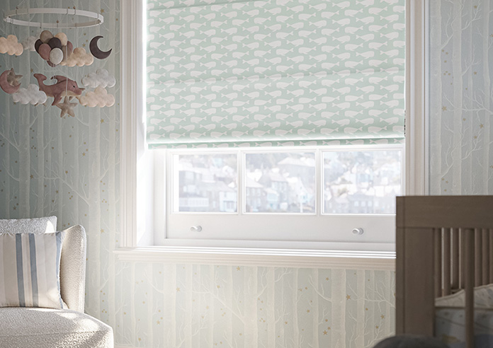 Whaling Around, Moss Green - Roman Blind - Image 5